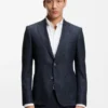 Karierte Slim-Fit-Jacke aus Schurwolle