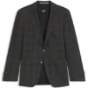 Karierte Slim-Fit-Jacke aus Schurwolle
