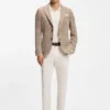 Karierte Slim-Fit-Jacke aus Schurwolle