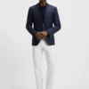 Karierte Slim-Fit-Jacke aus Schurwolle