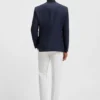 Karierte Slim-Fit-Jacke aus Schurwolle