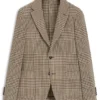 Karierte Slim-Fit-Jacke aus Schurwolle