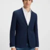 Karierte Slim-Fit-Jacke aus Stretch-Bekleidung
