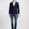 Karierte Slim-Fit-Jacke aus Stretch-Bekleidung