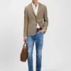 Karierte Slim-Fit-Jacke aus Stretch-Bekleidung