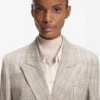 Karierter Blazer in Regular-Fit aus Stretch-Wolle
