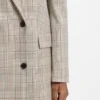 Karierter Blazer in Regular-Fit aus Stretch-Wolle