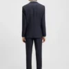 Karierter dreiteiliger Anzug in Extra-Slim-Fit aus Stretchstoff