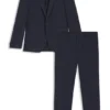 Karierter dreiteiliger Anzug in Extra-Slim-Fit aus Stretchstoff