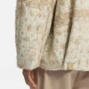 Karierter Jacquard-Mantel mit Zweireiher-Verschluss