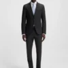 Karierter Slim-Fit-Anzug aus Stretch-Wolle