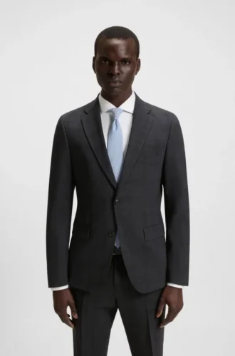 Karierter Slim-Fit-Anzug aus Stretch-Wolle
