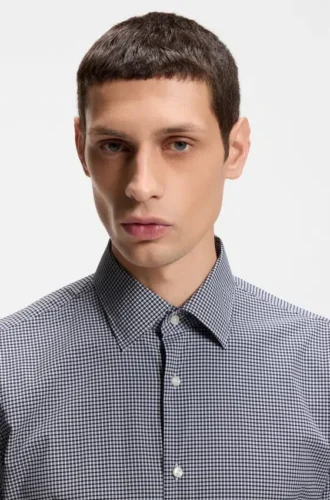 Kariertes Hemd in Regular-Fit aus Performance-Stretch-Material