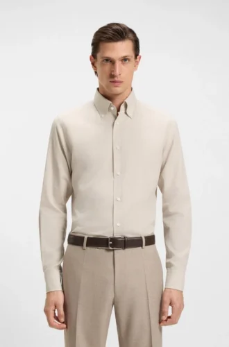 Kariertes Slim-Fit-Hemd aus Baumwollflanell