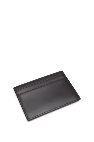 Kartenetui aus Leder mit Logo-Print
