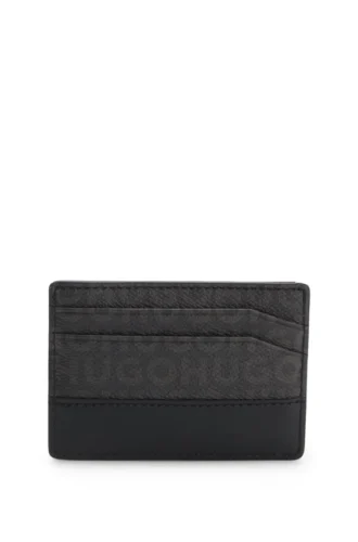 Kartenetui mit gestapeltem Logo und Monogramm-Print