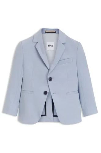 Kinder-Anzugjacke aus Stretch-Stoff mit Hahnentrittmuster