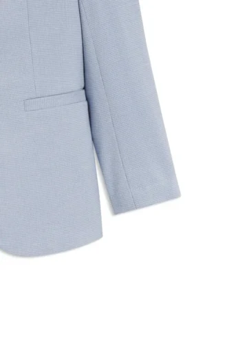 Kinder-Anzugjacke aus Stretch-Stoff mit Hahnentrittmuster