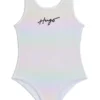 Kinder-Badeanzug mit Logo-Print