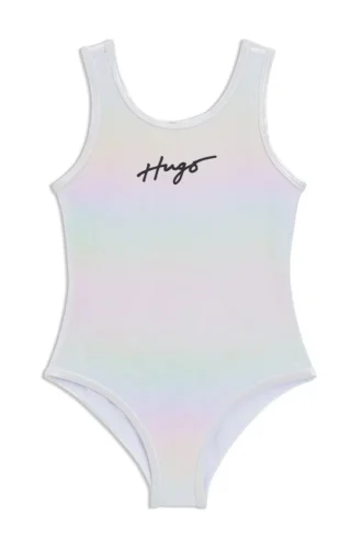 Kinder-Badeanzug mit Logo-Print