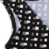 Kinder-Badeanzug mit Monogramm-Muster und tiefem Rückenausschnitt