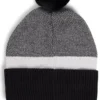 Kinder-Beanie mit Bommel und Jacquard-Logo Kinder-Beanie mit Bommel und Jacquard-Logo