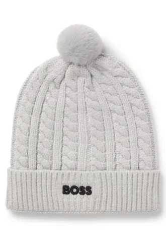 Kinder-Beanie mit Zopfmuster