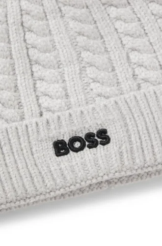 Kinder-Beanie mit Zopfmuster