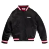 Kinder-Bomberjacke mit doppeltem Logo aus Satin