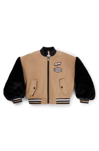 Kinder-Bomberjacke mit Marken-Patches