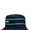 Kinder-Bucket-Hat aus Baumwolltwill mit Logo und Streifen Kinder-Bucket-Hat aus Baumwolltwill mit Logo und Streifen