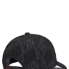 Kinder-Canvas-Cap mit übereinanderliegenden Logos und Markenlabel