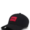 Kinder-Cap aus Baumwolltwill mit rotem Logo-Etikett