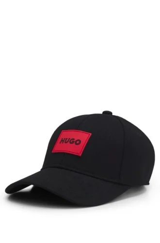 Kinder-Cap aus Baumwolltwill mit rotem Logo-Etikett