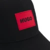 Kinder-Cap aus Baumwolltwill mit rotem Logo-Etikett