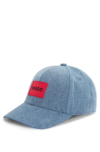 Kinder-Cap mit Logo-Applikation aus Baumwoll-Denim