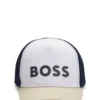 Kinder-Cap mit Logo-Print und Colour-Blocking
