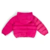 Kinder-Daunenjacke mit Kapuze und glänzendem Logo-Print