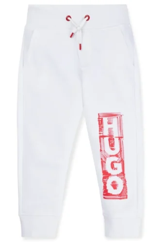 Kinder-Fleece-Jogginghose mit Logo im Marker-Stil