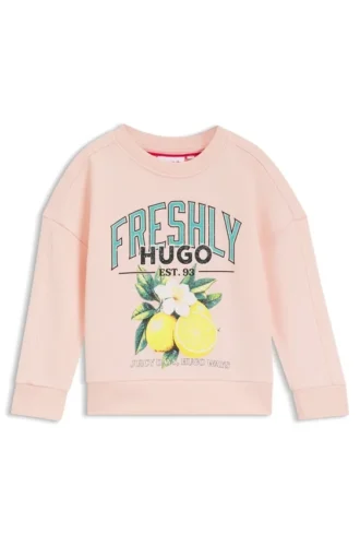 Kinder-Fleece-Sweatshirt mit Logo-Grafik