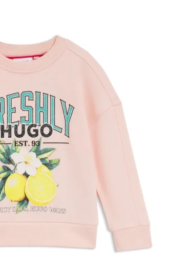 Kinder-Fleece-Sweatshirt mit Logo-Grafik