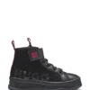 Kinder-Halbstiefel aus Leder und wasserabweisendem Canvas