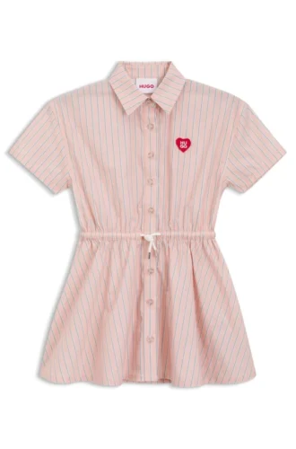 Kinder-Hemdkleid aus gestreiftem Baumwollpopeline