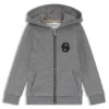 Kinder-Hoodie aus Baumwollmischung mit Reißverschluss und Double-B-Monogramm Kinder-Hoodie aus Baumwollmischung mit Reißverschluss und Double-B-Monogramm