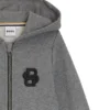 Kinder-Hoodie aus Baumwollmischung mit Reißverschluss und Double-B-Monogramm Kinder-Hoodie aus Baumwollmischung mit Reißverschluss und Double-B-Monogramm