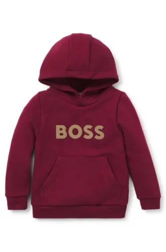 Kinder-Hoodie aus Fleece mit Logo-Detail