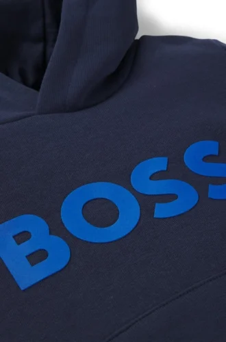 Kinder-Hoodie aus Fleece mit Logo-Detail