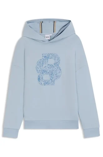 Kinder-Hoodie aus Stretch-Baumwolle mit Double-B-Monogramm