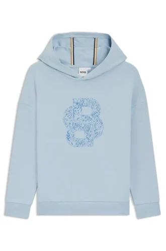 Kinder-Hoodie aus Stretch-Baumwolle mit Double-B-Monogramm