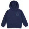 Kinder-Hoodie mit gestapeltem Logo